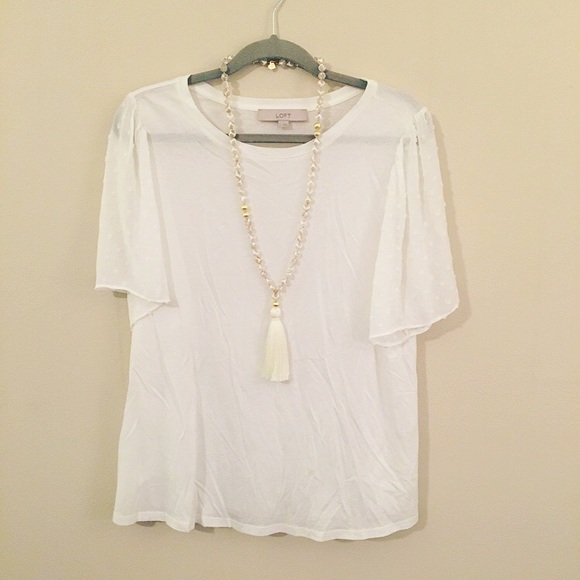 LOFT Tops - LOFT Tee with Sleeve Detail